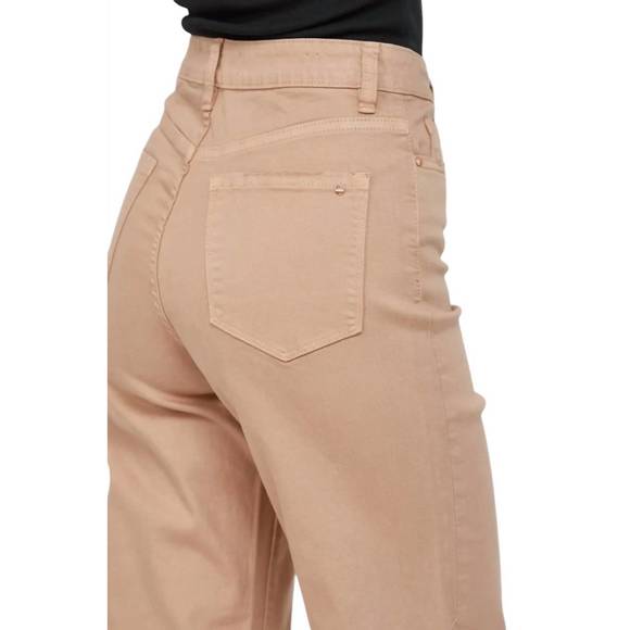NEW MICA DENIM chromatic high rise crop jean in brown sugar - Picture 5 of 5